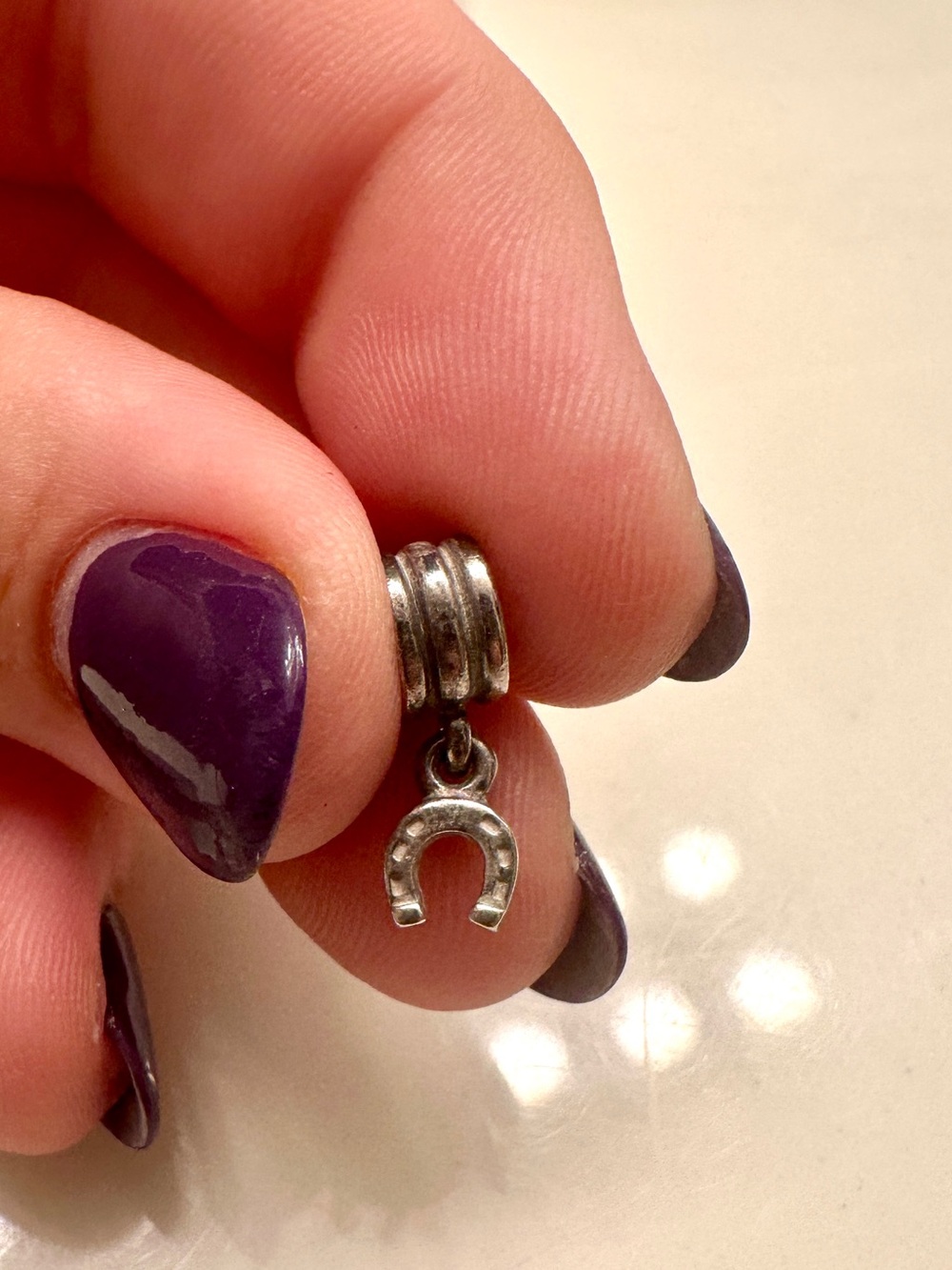 RETIRED Pandora Hanging Horseshoe Charm